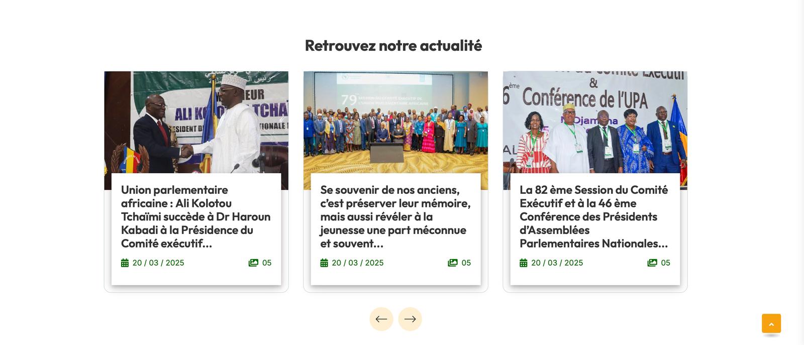 Section Actualités